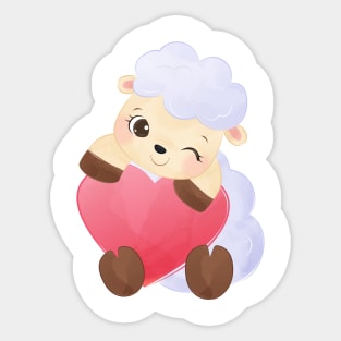 love sheep Sticker